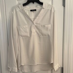 Nine West Cream V-Neck Blouse